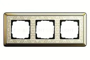 Рамка тройная Gira Classix Art латунь-кремовый 0213673 0213673