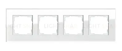 Рамка четверная Gira Esprit белое стекло 021412 021412