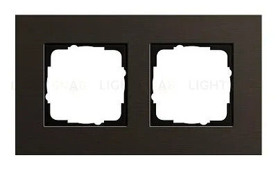 Рамка двойная Gira Esprit алюминий коричневый 0212127 0212127