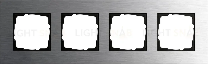 Рамка четверная Gira Esprit сталь 0214219 0214219
