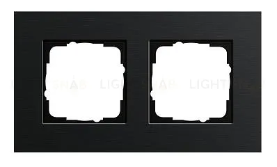 Рамка двойная Gira Esprit алюминий черный 0212126 0212126