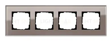 Рамка четверная Gira Esprit дымчатое стекло 0214122 0214122