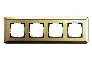 Рамка четверная Gira Classix Art латунь 0214671 0214671