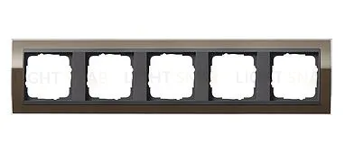 Рамка пятерная Gira Event Clear коричневый-антрацит 0215768 0215768