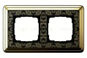 Рамка двойная Gira Classix Art латунь-черный 0212672 0212672