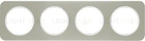 Рамка 4 местная Berker R.1 нержавеющая сталь 10142114 10142114