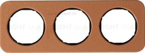 Рамка тройная Berker R.1 , кожа черная вкладка 10132364 10132364