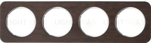 Рамка четверная Berker R.1 , дерево белая вкладка 10142359 10142359