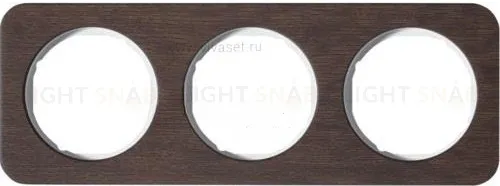 Рамка тройная Berker R.1 , дерево белая вкладка 10132359 10132359