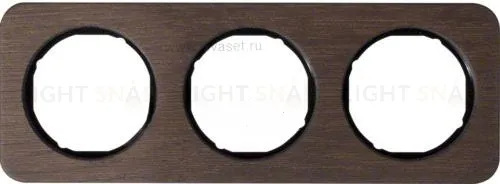 Рамка тройная Berker R.1 , дерево черная вкладка 10132354 10132354