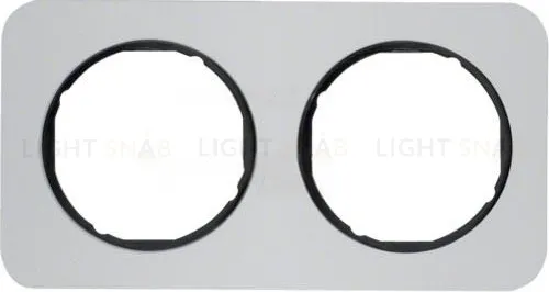 Рамка 2 местная Berker R1 алюминий, черный 10122184 10122184