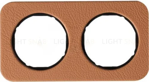 Рамка двойняа Berker R.1 , кожа черная вкладка 10122364 10122364