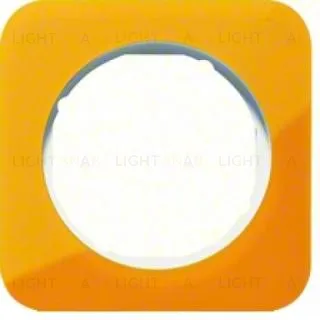 Рамка одинарная Berker R.1 , акрил оранжевый белая вкладка 10112339 10112339