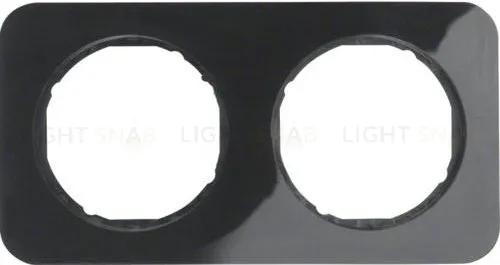 Рамка 2 местная Berker R.1 черная 10122145 10122145