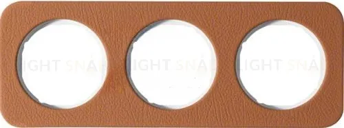 Рамка тройная Berker R.1 , кожа белая вкладка 10132369 10132369