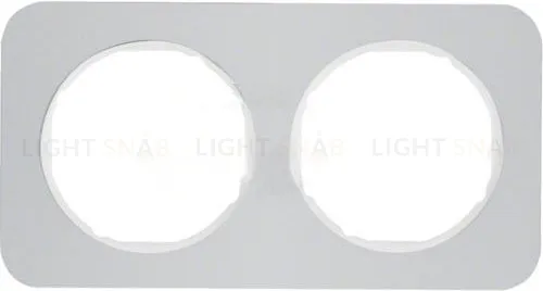 Рамка 2 местная Berker R1 алюминий, полярная белизна 10122174 10122174