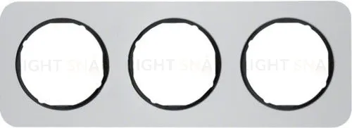 Рамка 3 местная Berker R1 алюминий, черный 10132184 10132184