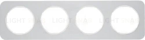 Рамка 4 местная Berker R1 алюминий, полярная белизна 10142174 10142174