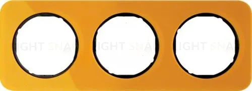 Рамка тройная Berker R.1 , акрил оранжевый черная вкладка 10132334 10132334