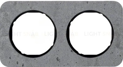 Рамка двойняа Berker R.1 , бетон вкладка черная 10122374 10122374