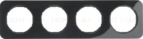 Рамка 4 местная Berker R.1 черная 10142145 10142145