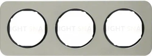 Рамка 3 местная Berker R.1 нержавеющая сталь, черный 10132104 10132104