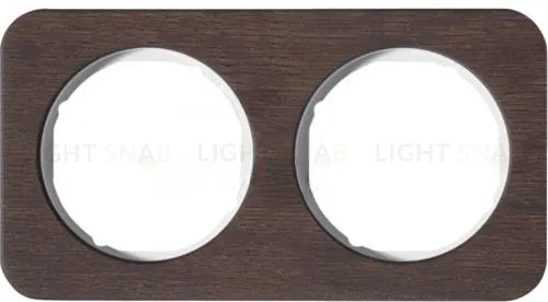 Рамка двойняа Berker R.1 , дерево белая вкладка 10122359 10122359