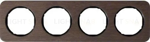 Рамка четверная Berker R.1 , дерево черная вкладка 10142354 10142354