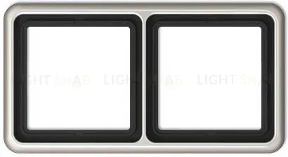 Рамка двойная Jung CD 500 платина CD582PT CD582PT