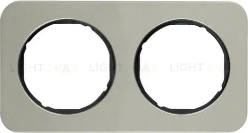 Рамка 2 местная Berker R.1 нержавеющая сталь, черный 10122104 10122104