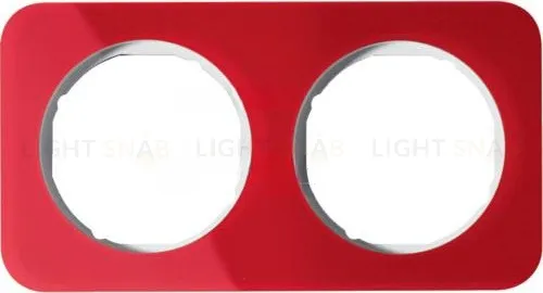 Рамка двойняа Berker R.1 , акрил красный, полярная белизна 10122349 10122349