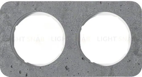 Рамка двойняа Berker R.1 , бетон белая вкладка 10122379 10122379