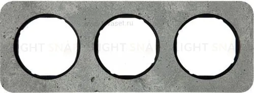 Рамка тройная Berker R.1 , бетон вкладка черная 10132374 10132374