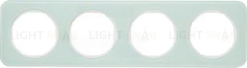 Рамка 4 местная Berker R.1 стекло полярная белизна 10142109 10142109