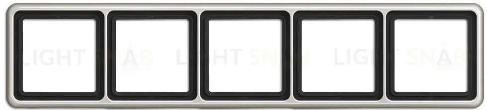 Рамка пятерная Jung CD 500 платина CD585PT CD585PT