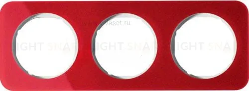 Рамка тройная Berker R.1 , акрил красный, полярная белизна 10132349 10132349