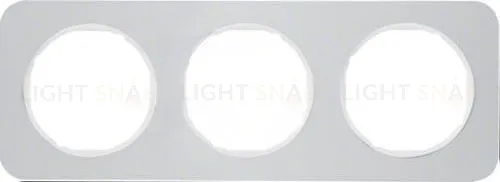 Рамка 3 местная Berker R1 алюминий, полярная белизна 10132174 10132174