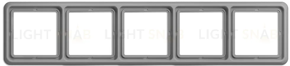 Рамка пятерная Jung CD 500 серый CD585GR CD585GR