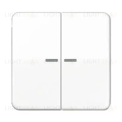 Выключатель двухклавишный с подсветкой Jung CD 500, 10А/250В 505u5+CD595KO5WW 505u5 + CD595KO5WW