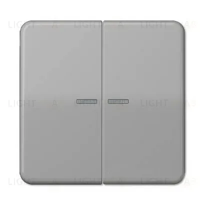 Выключатель двухклавишный с подсветкой Jung CD 500, 10А/250В 505u5+CD595KO5GR 505u5 + CD595KO5GR