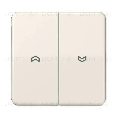 Выключатель управления жалюзи кнопочный Jung, 10А/250В 539VU+CD595P 539VU + CD595P