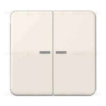 Выключатель двухклавишный с подсветкой Jung CD 500, 10А/250В 505u5+CD595KO5 505u5 + CD595KO5