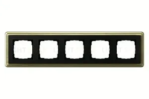 Рамка пятерная Gira Classix бронза-черный 0215622 0215622