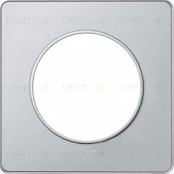 Рамка 1 пост Schneider Odace Алюминий, вставка алюминий S53P802 S53P802