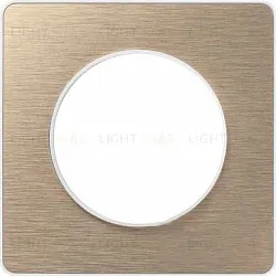 Рамка 1 пост Schneider Odace Полированная бронза, вставка белая S52P802L S52P802L