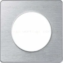 Рамка 1 пост Schneider Odace Полированный алюминий, вставка алюминий S53P802J S53P802J