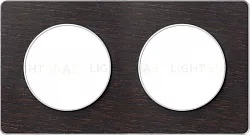 Рамка 2 поста Schneider Odace Венге, вставка алюминий S53P804P S53P804P