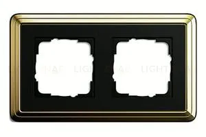 Рамка двойная Gira Classix латунь-черный 0212632 0212632