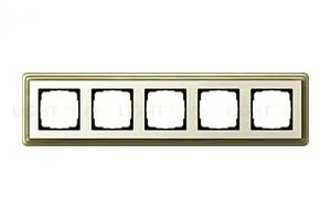 Рамка пятерная Gira Classix бронза-кремовый 0215623 0215623