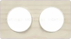 Рамка 2 поста Schneider Odace Бук, вставка белая S52P804M S52P804M